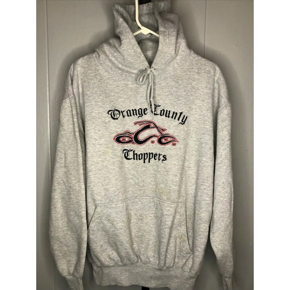 Vintage Orange County Choppers Biker Hoodie Sweatshirt XL West Coast Embroidered